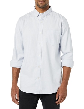 Amazon Essentials Men's Slim-Fit Long-Sleeve Stretch Oxford Shirt with Pocket