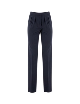 Navy Blue Trousers In Fresh Wool