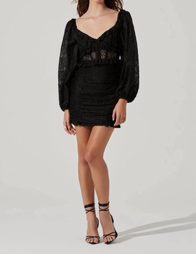 chrisley mini dress in black