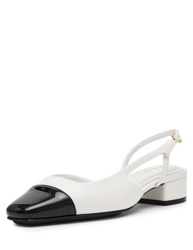 Women's Nia Block Heel Cap Toe Slingback Flats