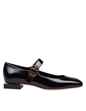 Angie L Baby Ballerina In Patent Leather Black Color