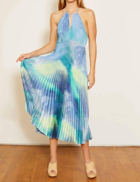 sylvie amethyst cloudy skies dress in blue