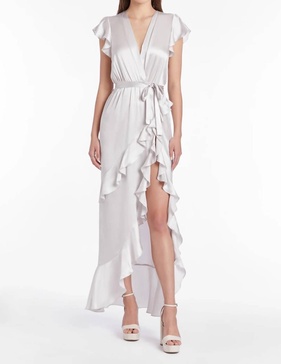 johanna silk maxi dress in ceramic