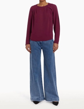 casianne top in aubergine
