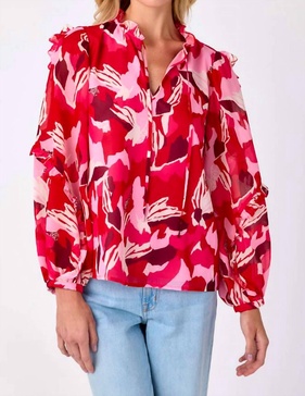 ryland blouse in red