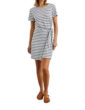 edie dress in navy,ivory