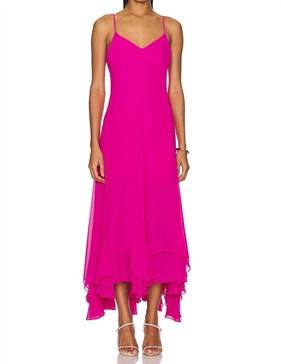 clamenza dress in hot pink