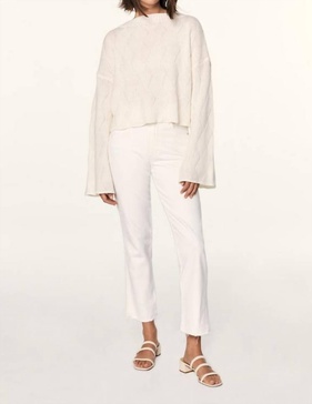 chloe crop jeans in white sands