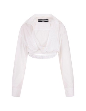 Twist Detailed Cropped Shirt