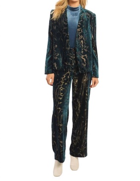 elize blazer in golden jade