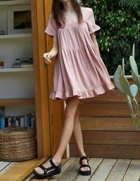 madisyn babydoll dress in mauve