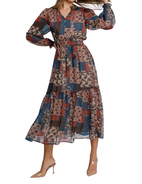 from a distance dress in teal