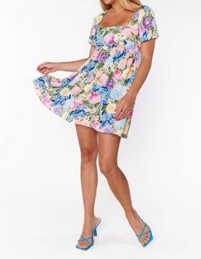 smitten babydoll dress in flower shop