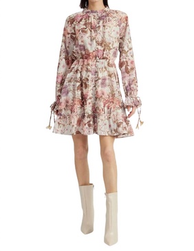amoret mini dress in lavender multi