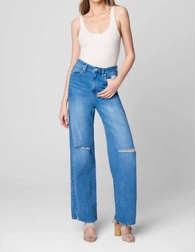 the franklin ribcage wide leg straight jeans in sunset rider
