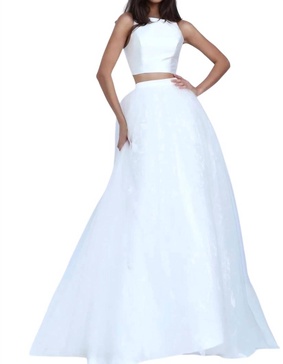 a-line prom dress in ivory