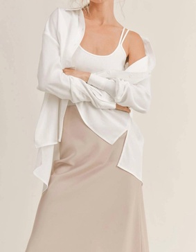 island breeze button down shirt in white