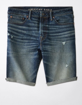 ae airflex+ ultrasoft 9" patched denim short