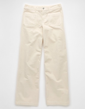 ae stretch corduroy low-rise baggy wide-leg pant