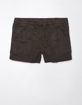 ae dreamy drape linen-blend carpenter short