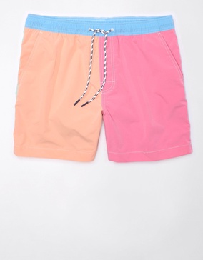 ae colorblock flex 5" swim trunk