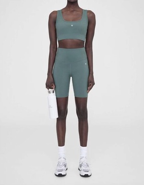 blake biker short in dark sage