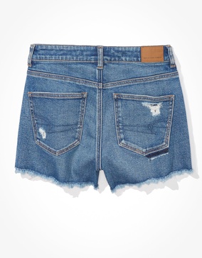 ae stretch denim mom shorts