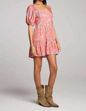 pardee mini dress in poppy