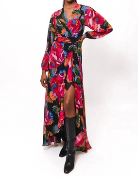 bridge dress in black floral