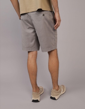 ae flex 9" lived-in khaki short