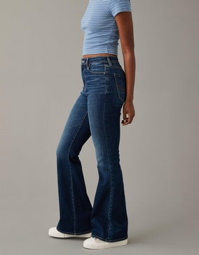 ae next level super high-waisted flare jean
