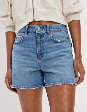 ae stretch denim highest waist baggy short