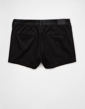 ae strigid high-waisted coated denim mini short