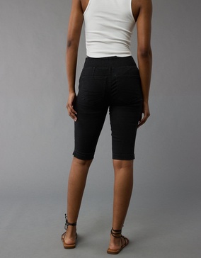 ae next level high-waisted skinny bermuda denim short