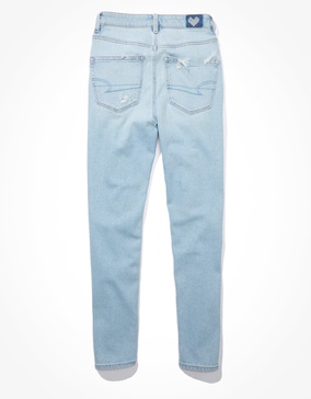 ae stretch high v-rise mom jean