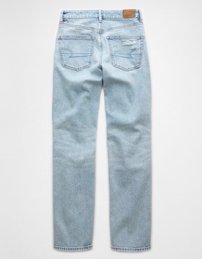 ae stretch curvy high-waisted straight ripped jean