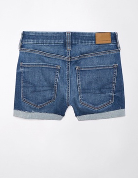 ae next level curvy high-waisted crossover denim short short