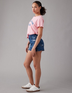 ae stretch curvy crossover ripped denim mom short