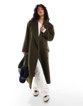 Stradivarius STR super oversized overcoat in khaki