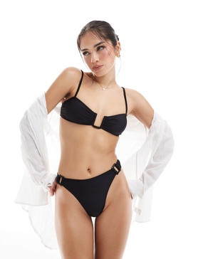 Brave Soul bikini top in black