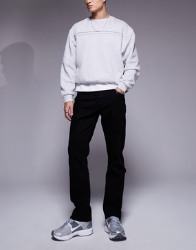 River Island straight leg jeans in black