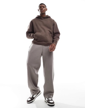 Bershka balloon fit sweatpants in taupe
