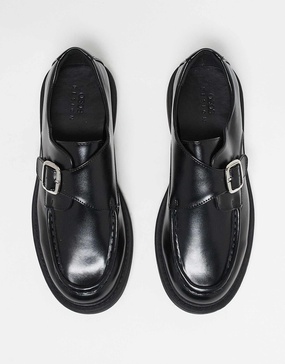 ASOS DESIGN monk shoes in black with chunky sole