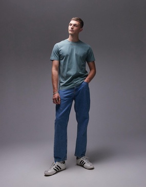 Topman regular T-shirt in washed green