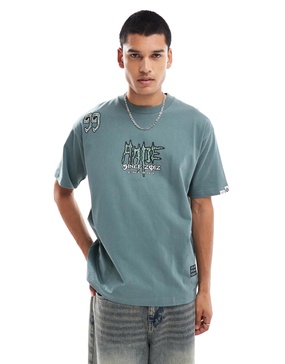 Aape By A Bathing Ape logo hiphop t-shirt in khaki