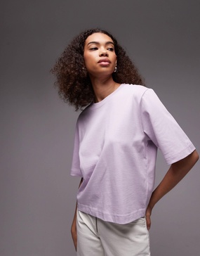 ARKET heavyweight boxy T-shirt in lilac