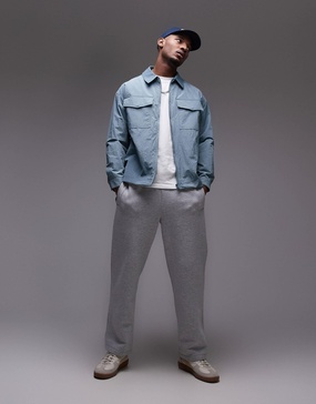 Topman lightweight ripstop jacket in blue