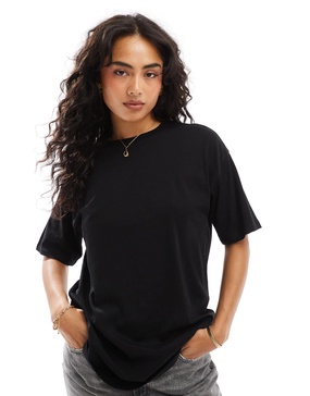 ASOS DESIGN long line t-shirt in black