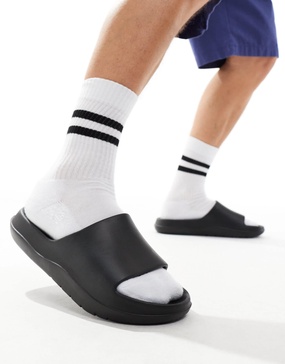 ASOS DESIGN chunky sliders in black