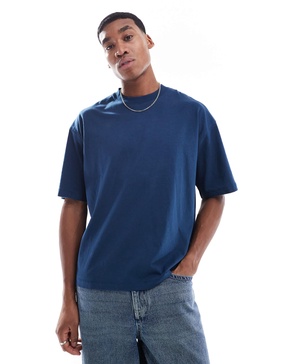 Bershka oversized T-shirt in blue